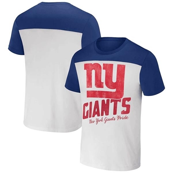 Men's New York Giants Cream Royal X Darius Rucker Collection Colorblocked T-Shirt