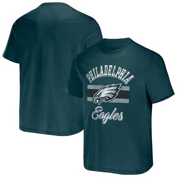 Men's Philadelphia Eagles Green X Darius Rucker Collection Stripe T-Shirt