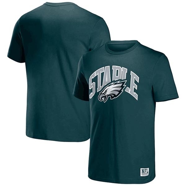 Men's Philadelphia Eagles X Staple Green Logo Lockup T-Shirt