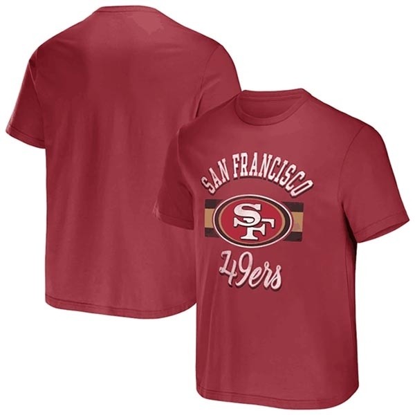 Men's San Francisco 49ers Scarlet X Darius Rucker Collection Stripe T-Shirt