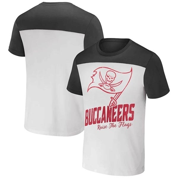 Men's Tampa Bay Buccaneers Cream Pewter X Darius Rucker Collection Colorblocked T-Shirt