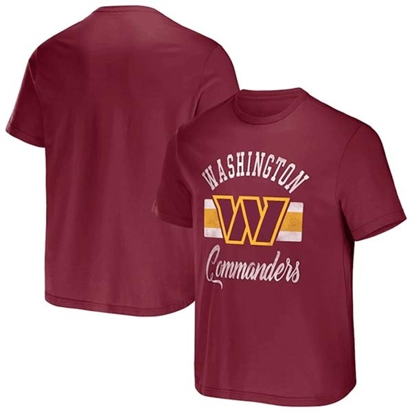 Men's Washington Commanders Burgundy X Darius Rucker Collection Stripe T-Shirt