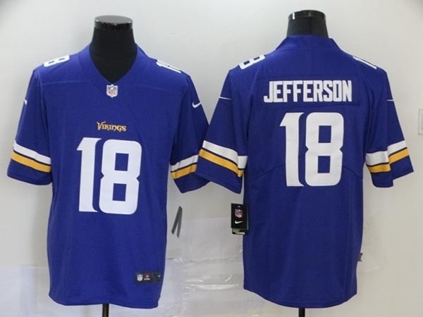 Nike Vikings #18 Justin Jefferson Purple 2020 NFL Draft First Round Pick Vapor Untouchable Limited Jersey