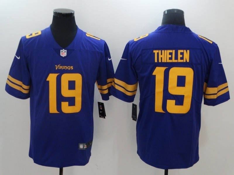 NFL Minnesota Vikings #19 Adam Thielen Purple Color Rush Limited Jersey