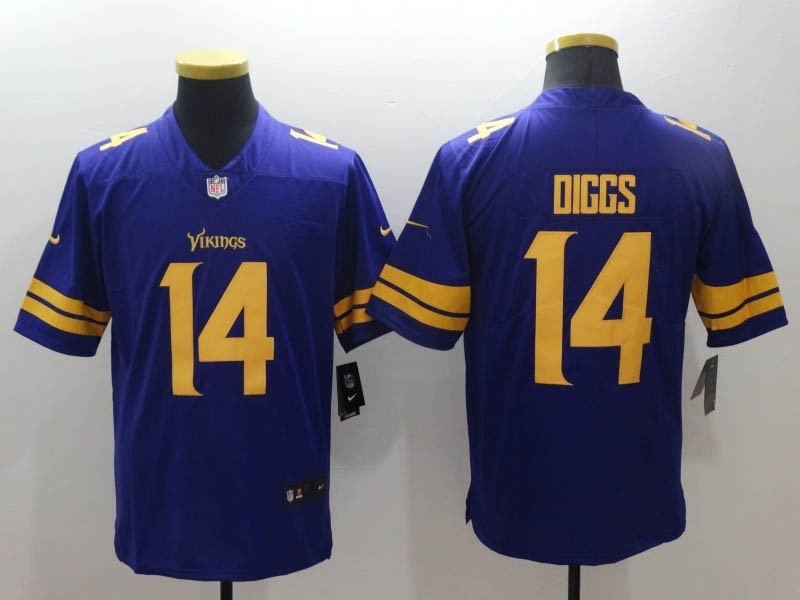 NFL Vikings #14 Stefon Diggs Purple Color Rush Limited Jersey