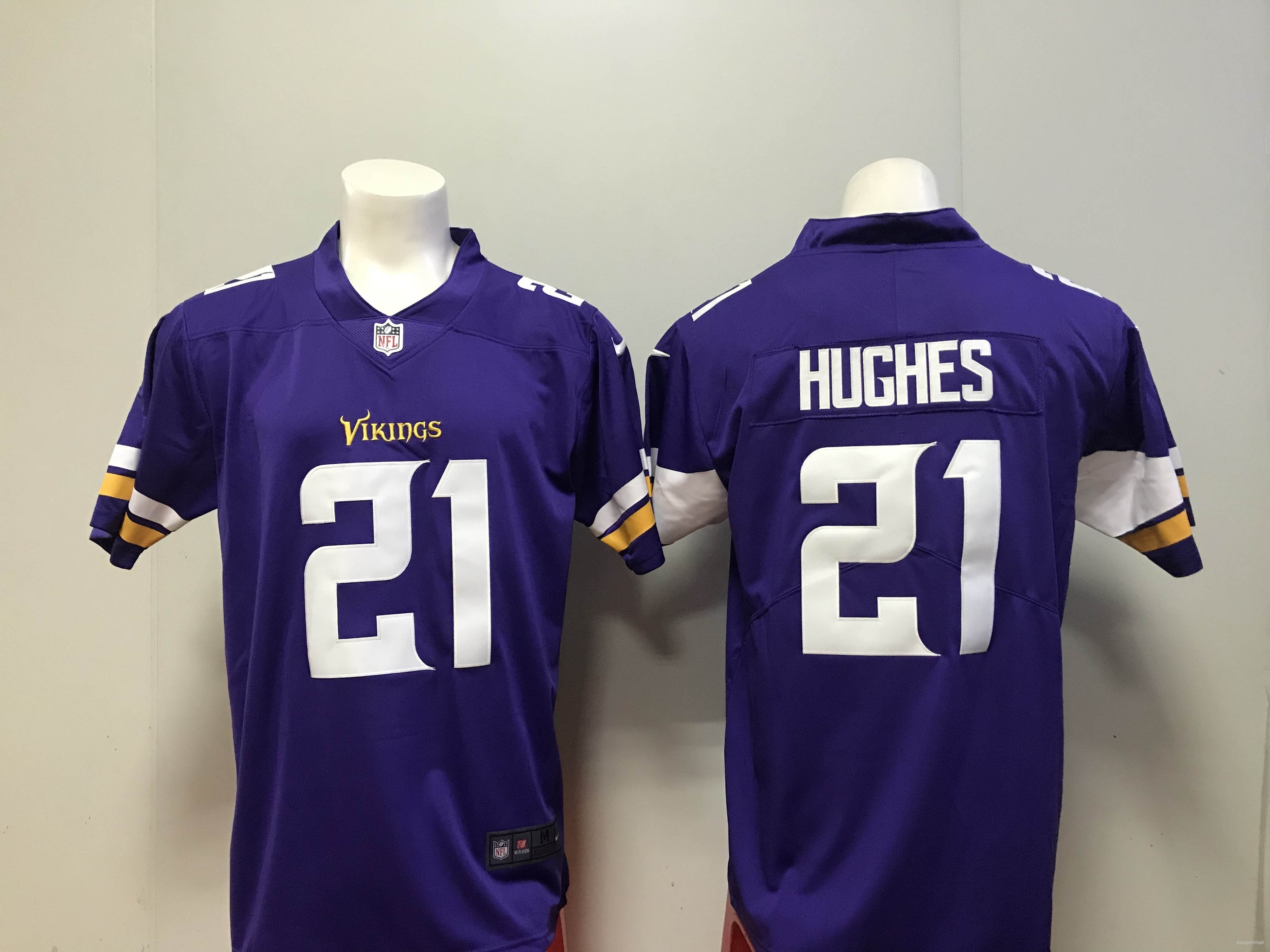 NFL Vikings #21 Mike Hughes Purple Vapor Untouchable Limited Jersey