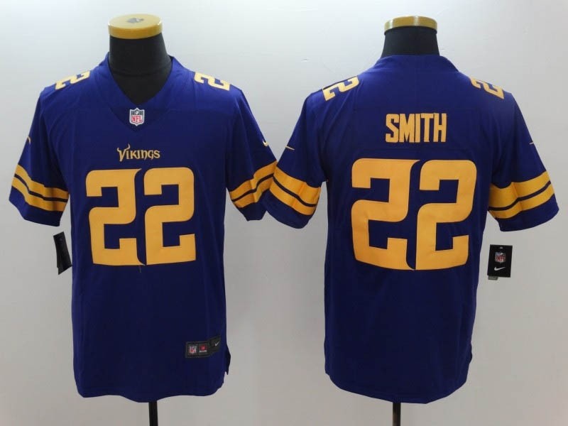 NFL Vikings #22 Harrison Smith Purple Color Rush Limited Jersey