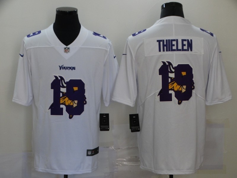 NFL Minnesota Vikings #19 Adam Thielen White Shadow Logo Limited Jersey