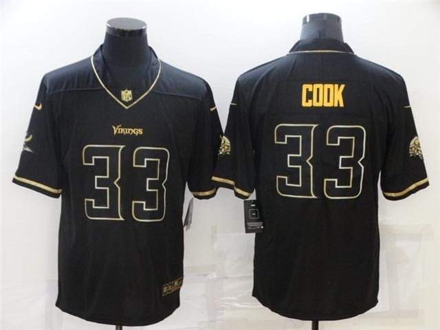 Minnesota Vikings #33 Dalvin Cook Black Gold Vapor Limited Jersey