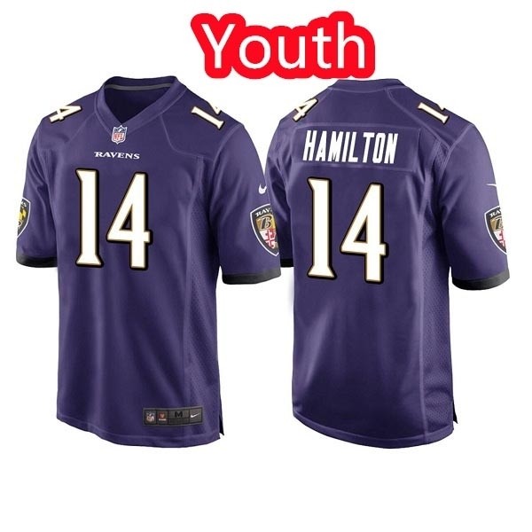 Youth Nike Vikings #14 Kyle Hamilton Purple NFL Vapor Untouchable Limited Jersey