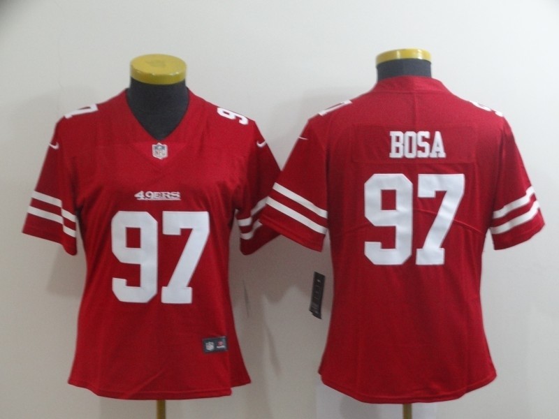 NFL Women San Francisco 49ers Bosa #97 Red Jersey