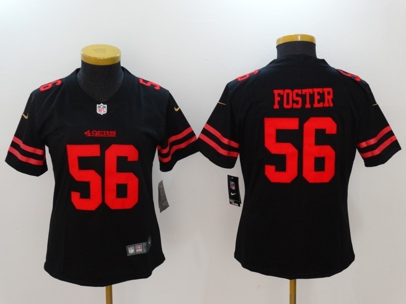 NFL Women San Francisco 49ers Reuben Foster #56 Black Jersey