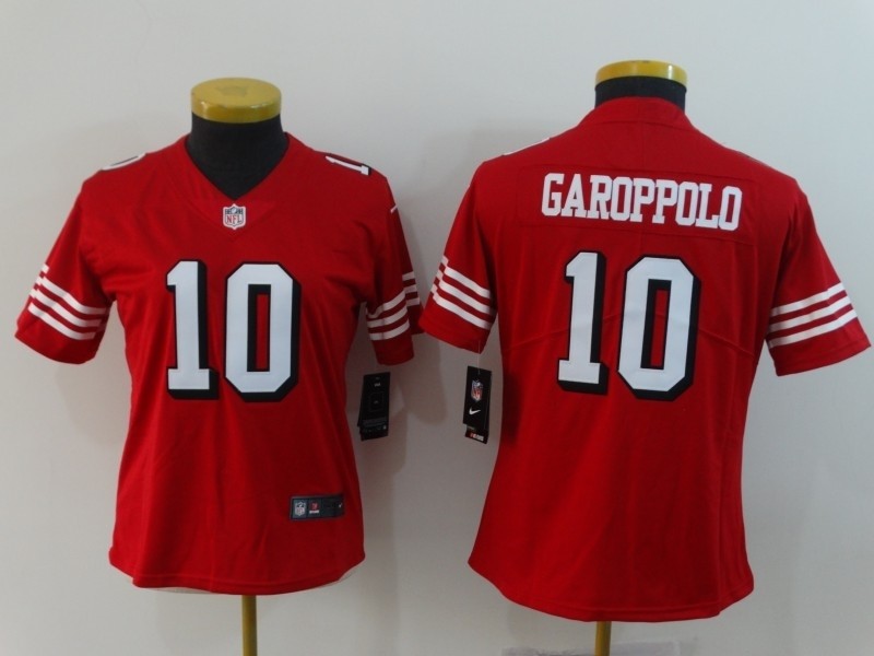 NFL Women 49ers Garoppolo #10 Red New 2018 Legend Jersey