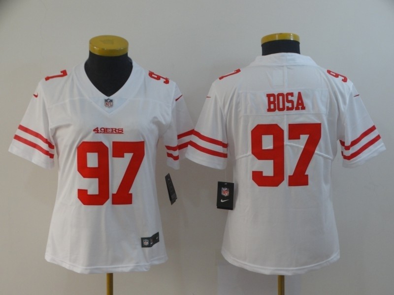 NFL Women San Francisco 49ers Bosa #97 White Jersey