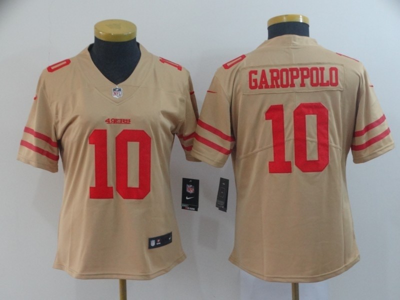 NFL Women San Francisco 49ers Garoppolo #10 Grey Inverted Legend Jersey