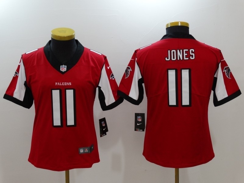 NFL Women Falcons Julio Jones #11 red Jersey