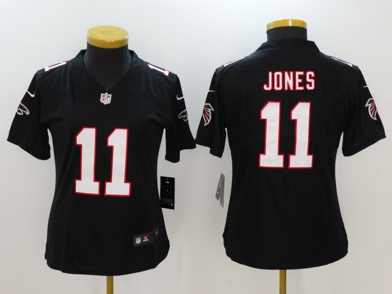 NFL Women Falcons Julio Jones #11 Black Jersey