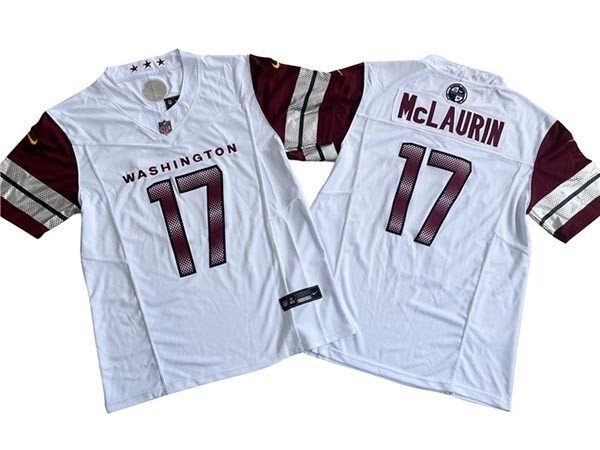 Men's Washington Commanders #17 Terry McLaurin White Vapor F.U.S.E. Limited Jersey