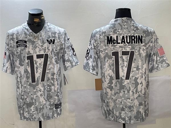 Men's Washington Commanders #17 Terry McLaurin Arctic Camo 2024 Salute To Service Limited Jersey