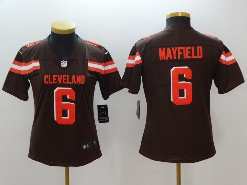 NFL Women Browns Baker Mayfield #6 Black jersey