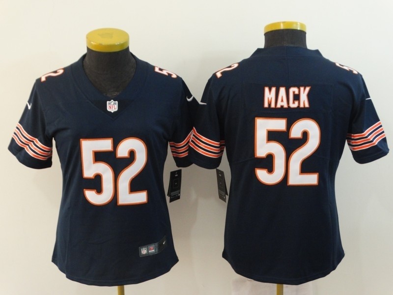 NFL Women Bears Khalil Mack #52 Blue Jersey