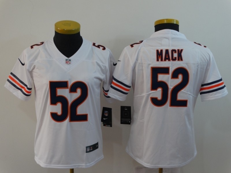 NFL Women Bears Khalil Mack #52 white Jersey