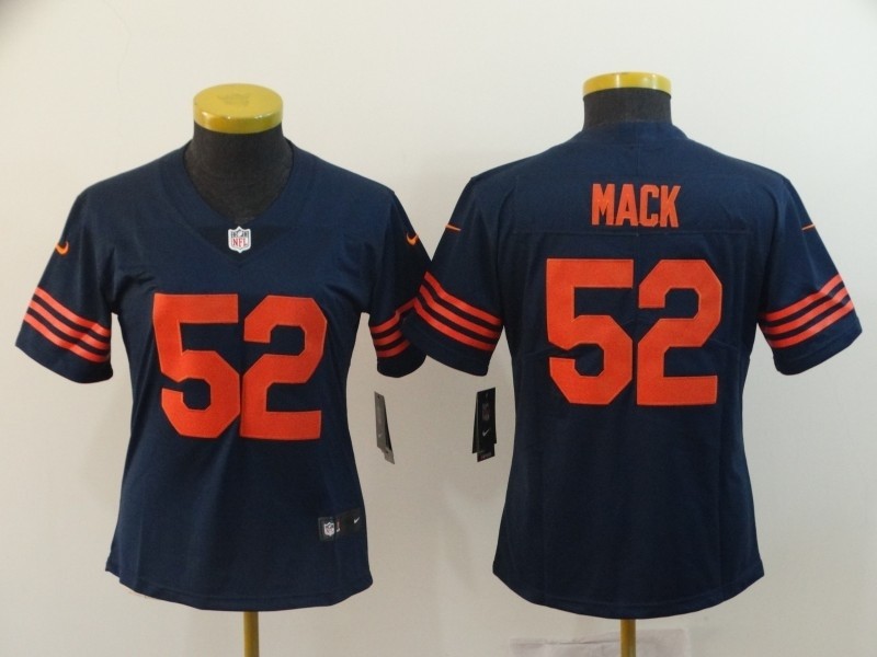 NFL Women Bears Khalil Mack #52 Blue Jersey 