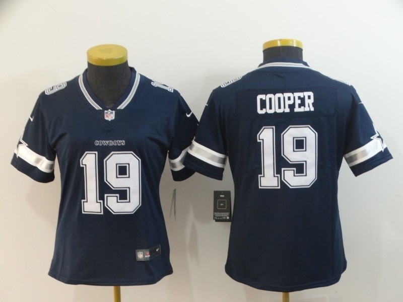 xNFL Women Dallas Cowboys Amari Cooper #19 blue Jersey