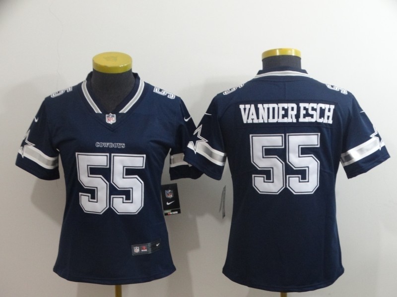 NFL Women Dallas Cowboys Vander Esch #55 blue Jersey