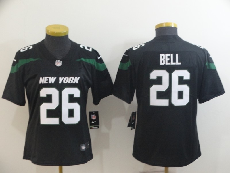 NFL Women New York Jets Le'Veon Bell #26 black 2019 Jersey