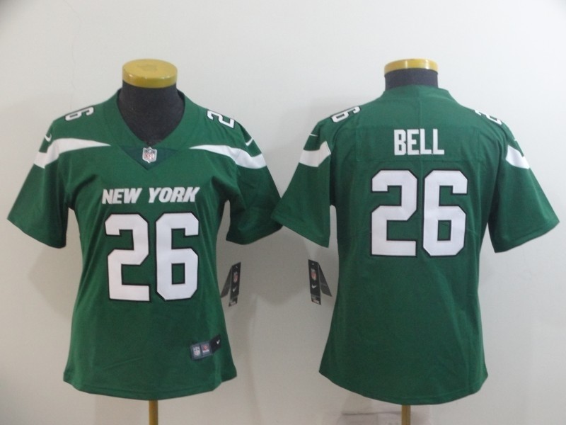 NFL Women New York Jets Le'Veon Bell #26 Green 2019 Jersey