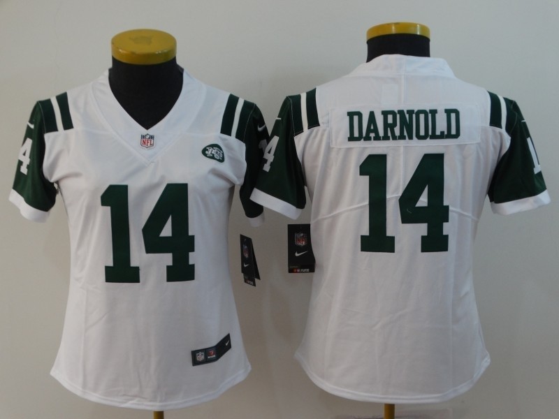 NFL Women New York Jets Sam Darnold #14 White Jersey