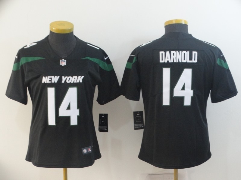 NFL Women New York Jets Sam Darnold #14 Black Jersey 