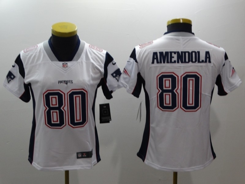 NFL Women New England Patriots Amendola #80 white Jersey