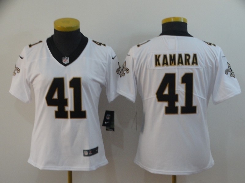 NFL Women New Orleans Saints Kamara #41 white Jersey