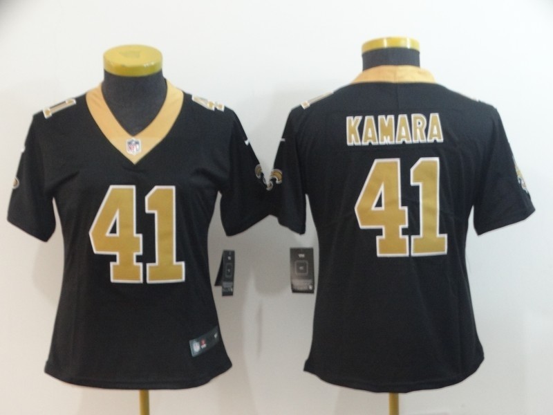 NFL Women New Orleans Saints Kamara #41 Black Jersey