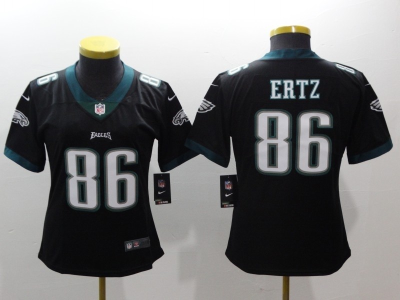 NFL Women Philadelphia Eagles Ertz #86 Black Jersey