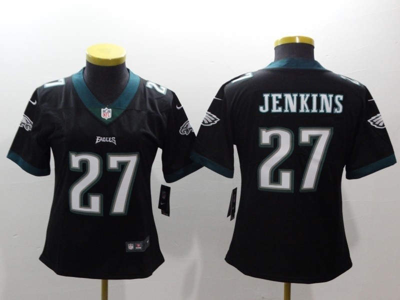 NFL Women Philadelphia Eagles Jenkins #27 Black Jersey