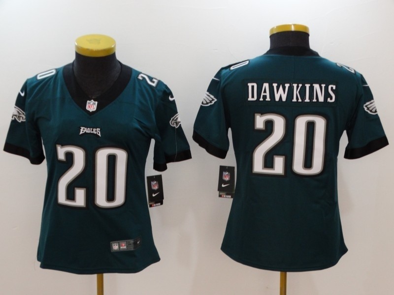 NFL Women Philadelphia Eagles Dawkins #20 Green Jersey