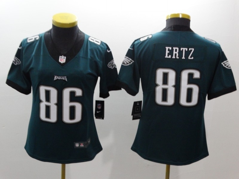 NFL Women Philadelphia Eagles Ertz #86 Green Jersey