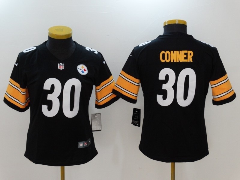 NFL Women Pittsburgh Steelers Conner #30 black Jersey