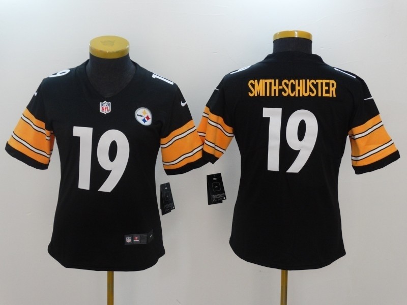 NFL Women Pittsburgh Steelers Smith-Schuster #19 black Jersey