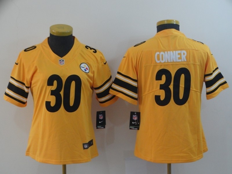 NFL Women Steelers Conner #30 Gold Inverted Legend Jersey