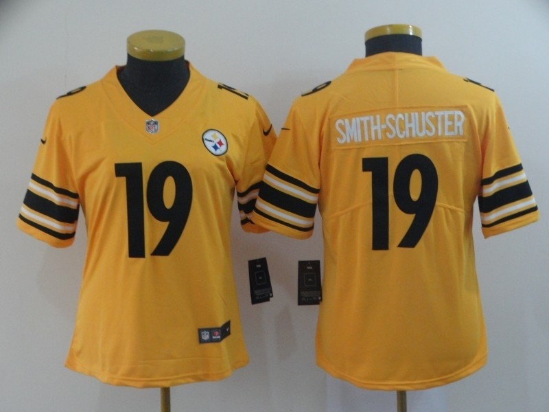 NFL Women Steelers Smith-Schuster #19 Gold Inverted Legend Jersey