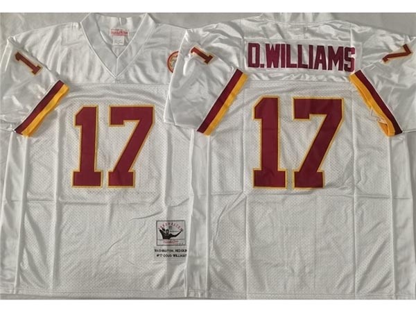 Men's Washington Redskins #17 Doug Williams Throwback White Jersey