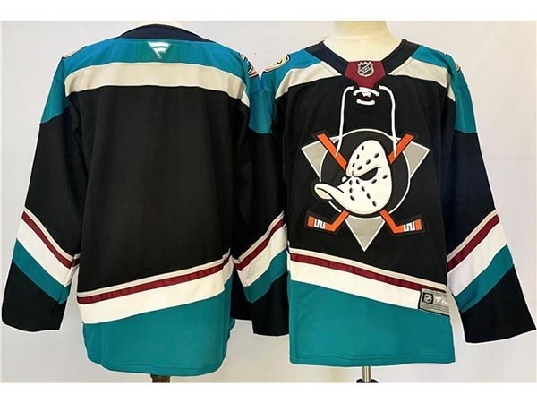 Men's Anaheim Ducks Blank 2024-25 Alternate Black Team Jersey