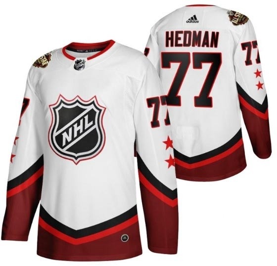 Men's Tampa Bay Lightning #77 Victor Hedman 2022 All-Star White Stitched Jersy