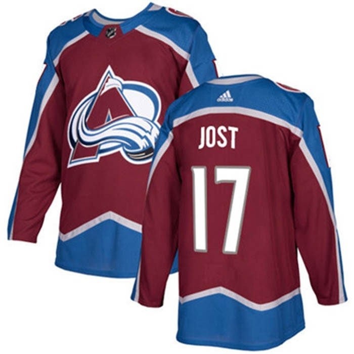 NHL Colorado Avalanche #17 Tyson Jost MacKinnon Red New Adidas Jersey