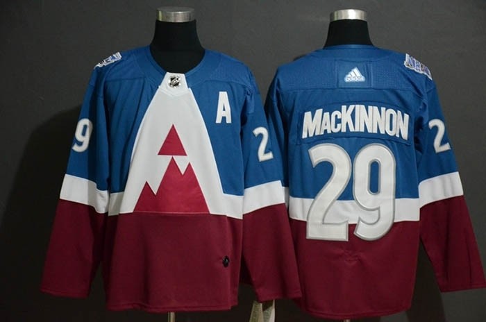 NHL Avalanche #29 Nathan MacKinnon Blue Red 2020 NHL Stadium Series Adidas Jersey