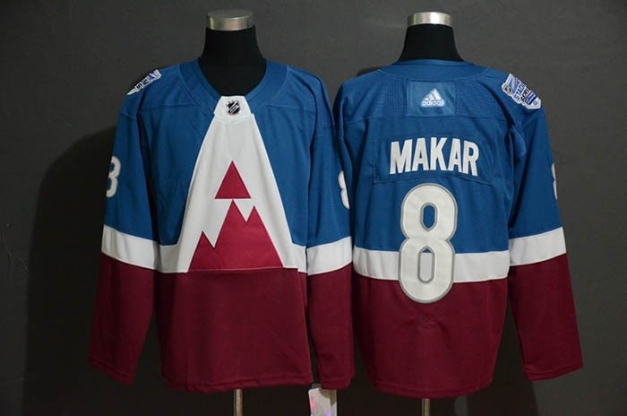 NHL Avalanche #8 Cale Makar Blue Red 2020 NHL Stadium Series Adidas Jersey